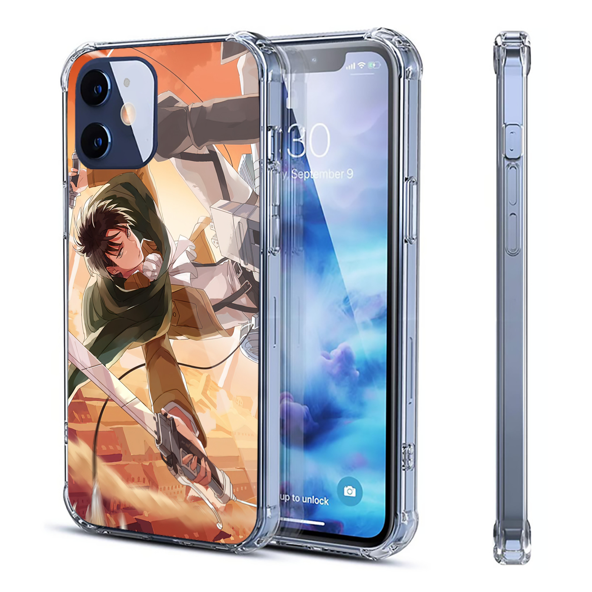 （画像用） 進撃の巨人 Attack on Titan 【iPhone 12シリーズ対応】透明スマホケース（クリアソフトケース）